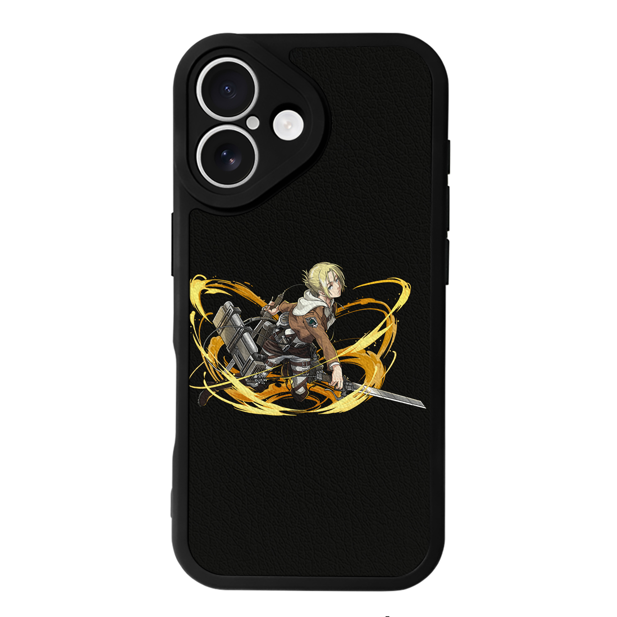 （画像用） 進撃の巨人 アニ・レオンハート Attack on Titan Annie Leonhart 【iPhone 16シリーズ対応】シリコンスマホケース（レザー調） 材質：シリコン